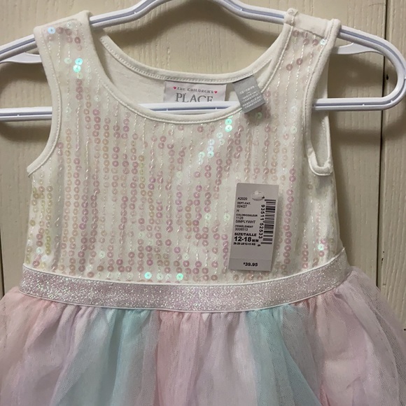 The Children’s Place White & Pastel Tulle Dress - Picture 2 of 5